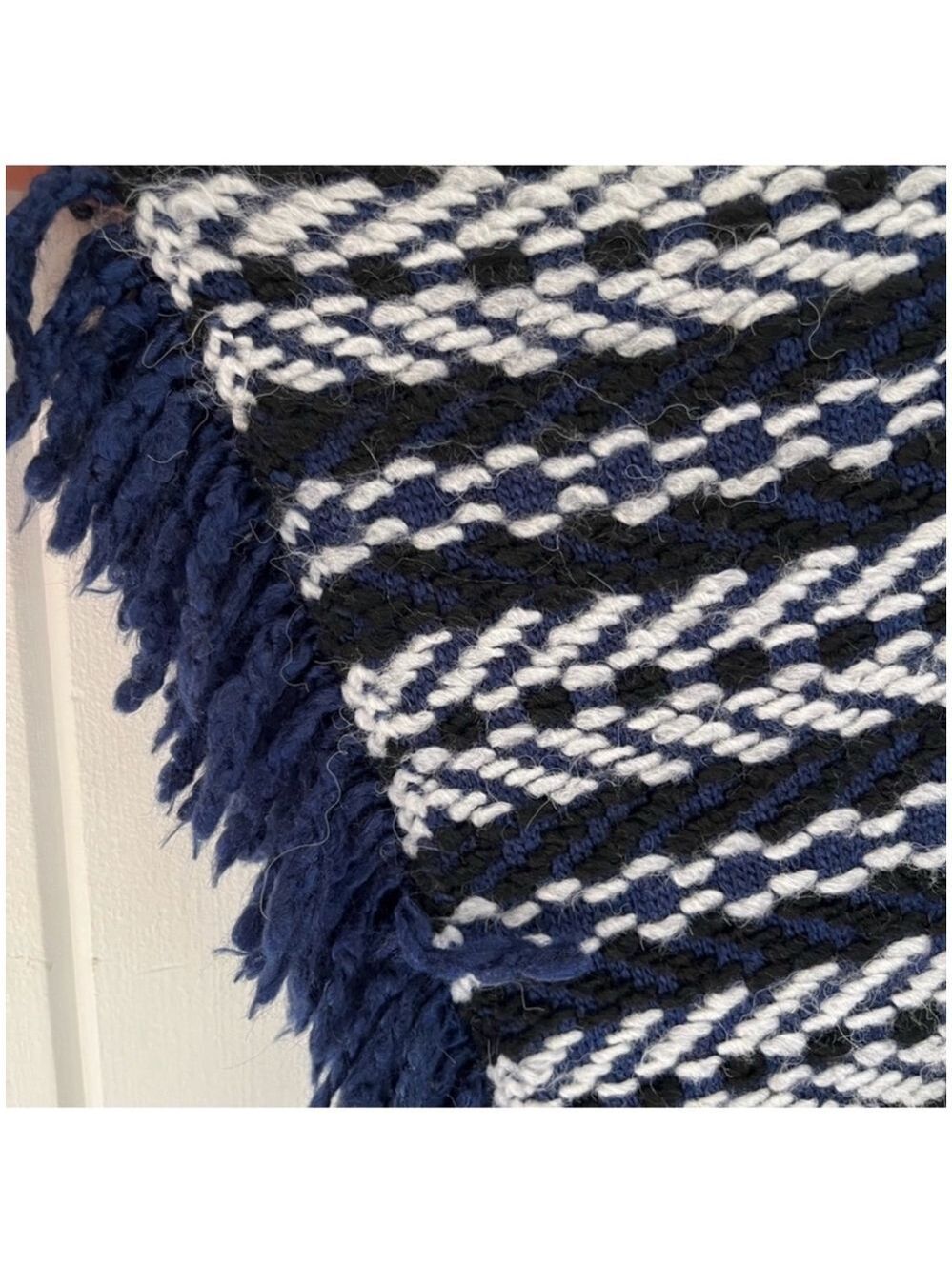 Sleeping On Snow Anthropologie Tajo Jacquard Poncho Cape Fringe O/S - Picture 9 of 13